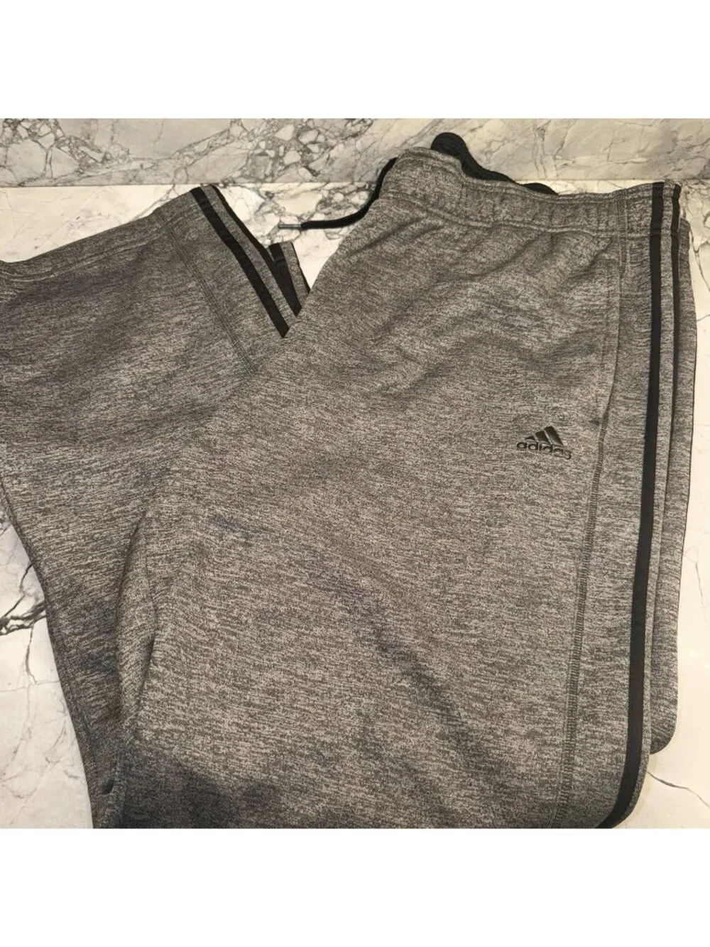 Adidas Men’s 3XL Climawarm Gray Black Athletic Pants Excellent